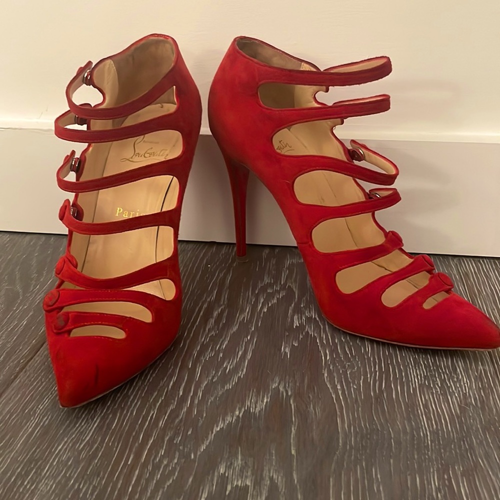 Christian Louboutin suede Mary Janes